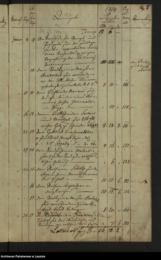 Obraz 7 z jednostki "[Księga przychodów i rozchodów kasy miejskiej]"