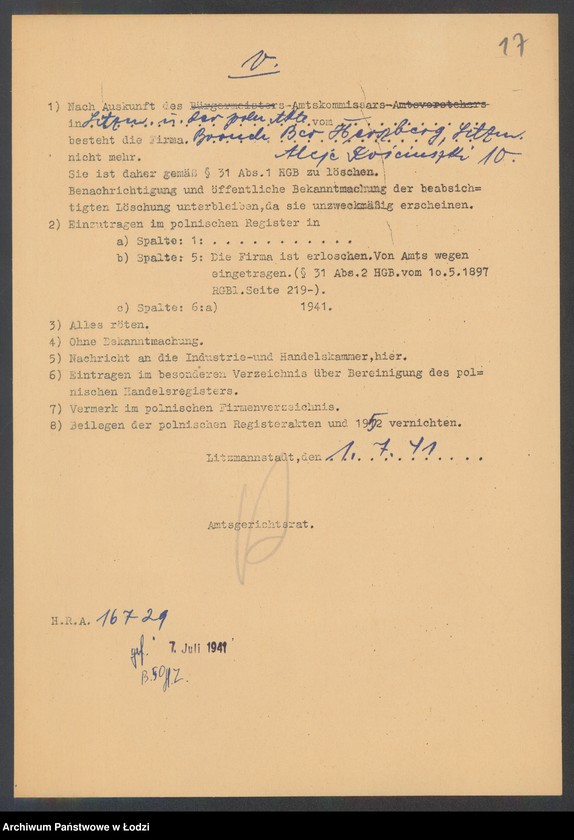 Obraz 19 z jednostki "Boruch Ber Herszberg- tkalnia mechaniczna"