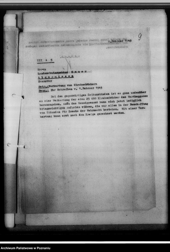 Obraz 13 z jednostki "Betrifft: Verkartung der Kirchenbücher"