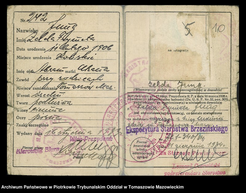 image.from.unit.number "Dowodów osobistych od nr 531 do 750. Tom IV"