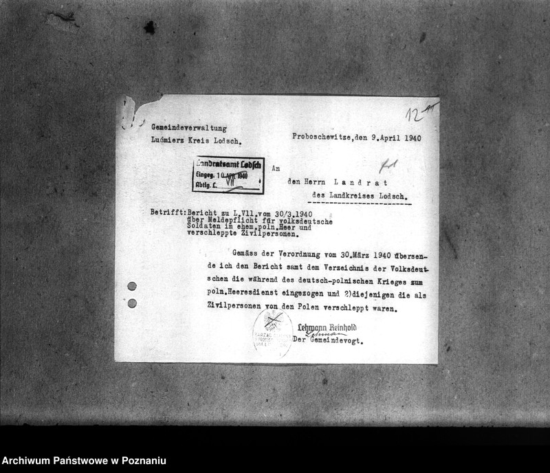 Obraz 15 z jednostki "Amtliche Meldungen Kreis Litzmannstadt (Łódź)"