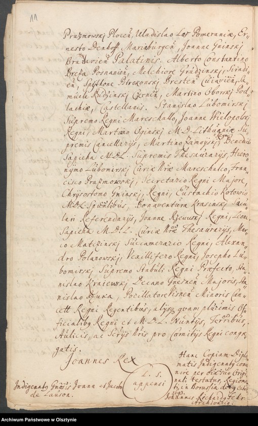 image.from.unit.number "V. [von] Lauson [Johannes Jacobus de Lauson - indygenat]"