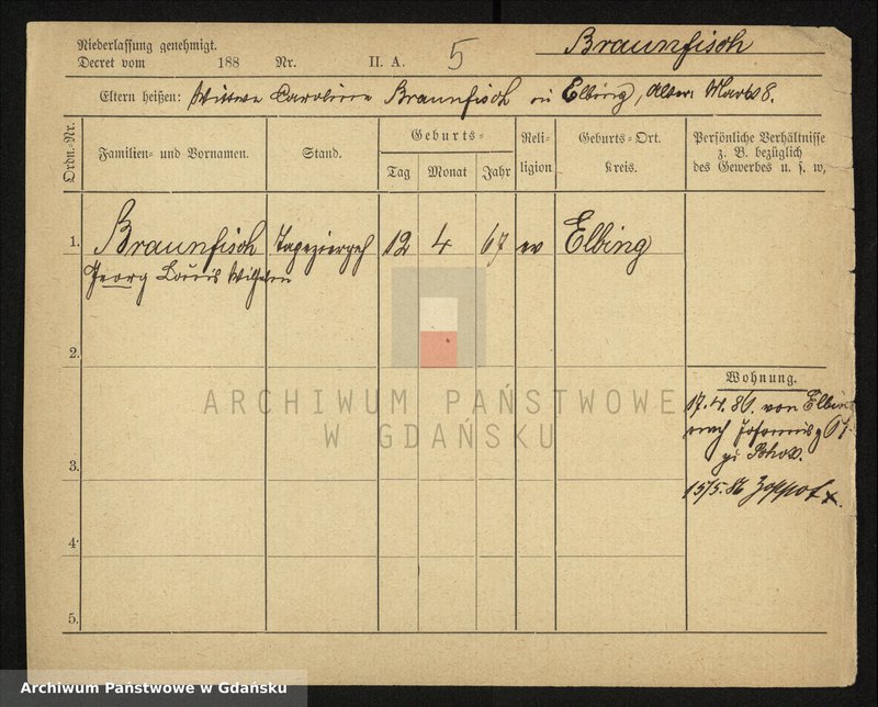 image.from.unit.number "Karty meldunkowe: Brauner - Bredull"