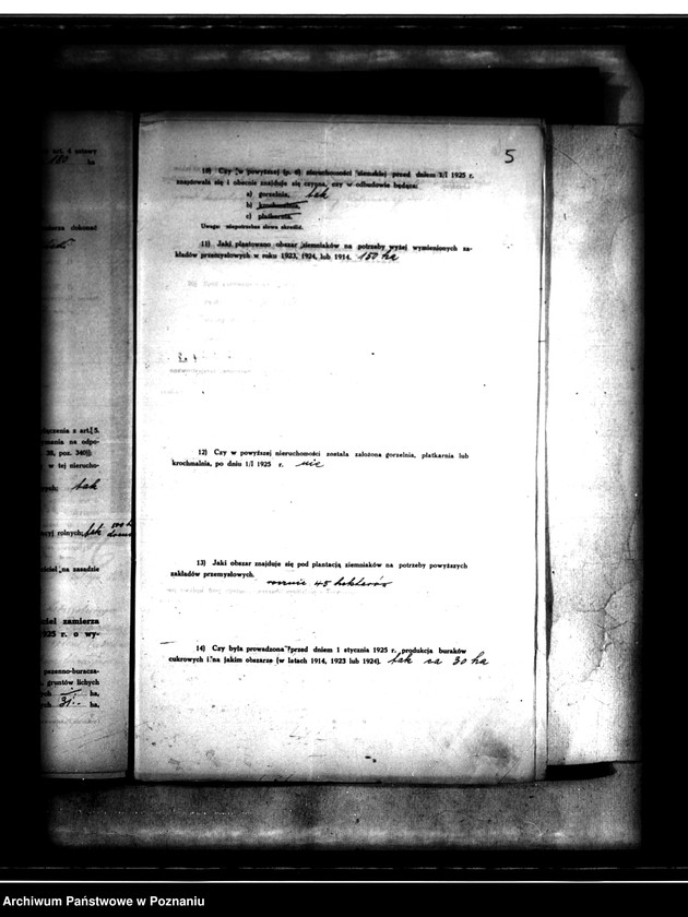 Obraz 9 z jednostki "Majątek Turzyn wyłączenie z art.4 i 5 /ustawy o wykonaniu reformy rolnej/"