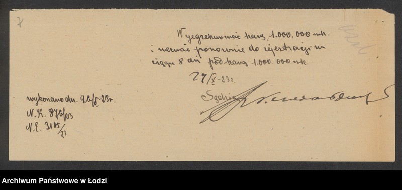 Obraz 9 z jednostki "Bracia Birnbaum i H.Feitlowicz- kupno i sprzedaż towarów manufakturowych"