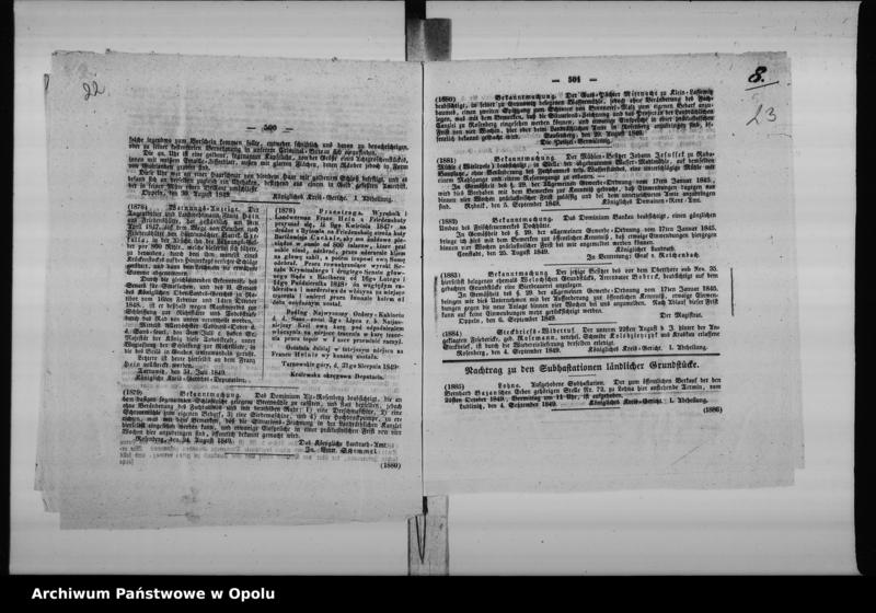 Obraz 16 z jednostki "Acta des Magistrats zu Oppeln betreffend die Anlage einer Bierbrauerei in dem sub No 35 vor dem Oderthore hierselbst belegenen Hause"