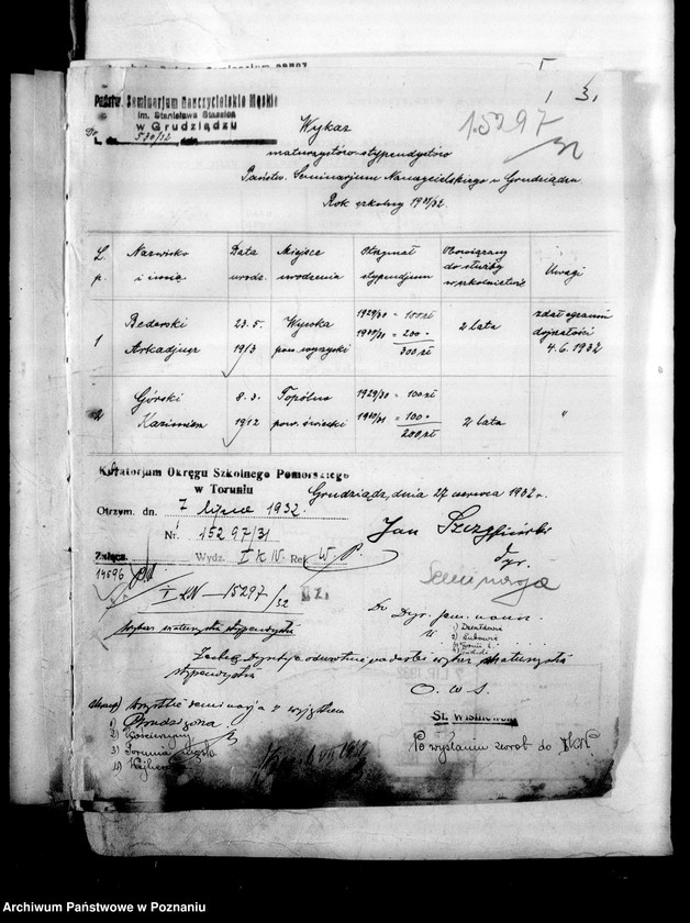 Obraz 6 z jednostki "[Stypendia - przyznawanie uczniom stypendia]"