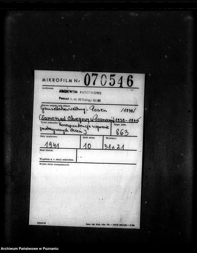 Obraz 2 z jednostki "Schriftwechsel mit Gaujugendamt betreffend ehemalige Heimkinder [Korespondencja w sprawie przekazywanych dzieci]."