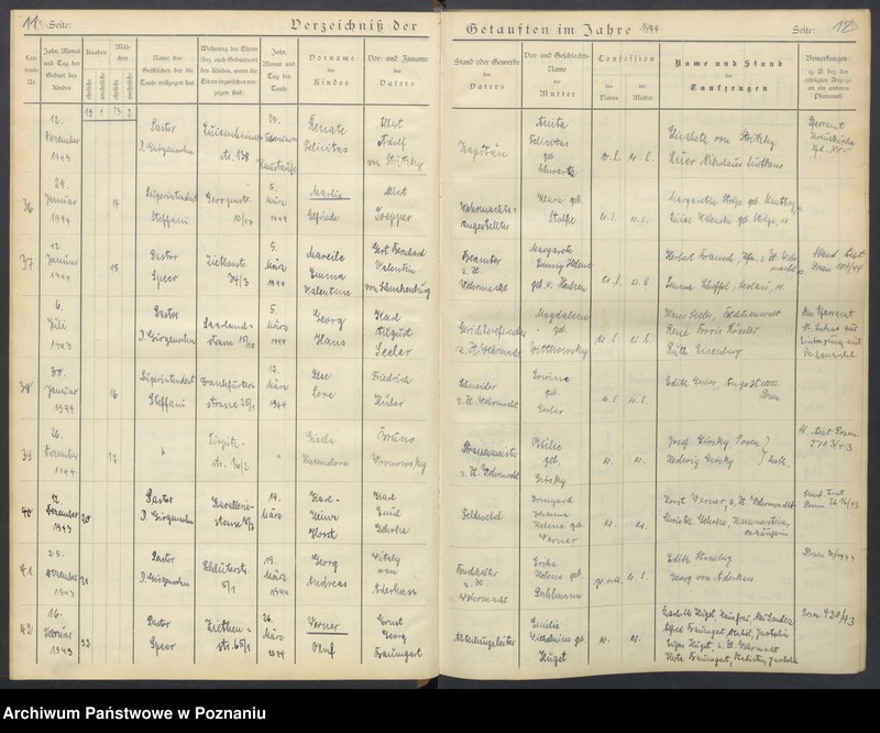 Obraz 9 z jednostki "Verzeichnis der Getauften"