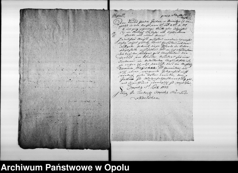 Obraz 8 z jednostki "Acta betreffend die Ausmittelung der fremden Pferde und etwaniges Fuhrwerk was durchs Militair da und dort requirirt, und auf diese Art vom Eigenthümern abhanden gekommen Vol. I de anno 1813"