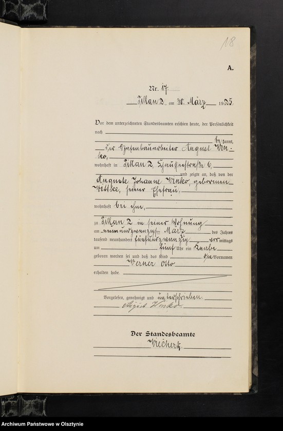 image.from.unit.number "Geburts-Haupt-Register Nr 1 - 91"