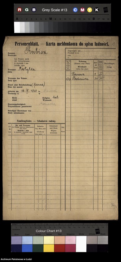 Obraz 3 z jednostki "[Spis ludności Łodzi] Rubisz-Rudolf"