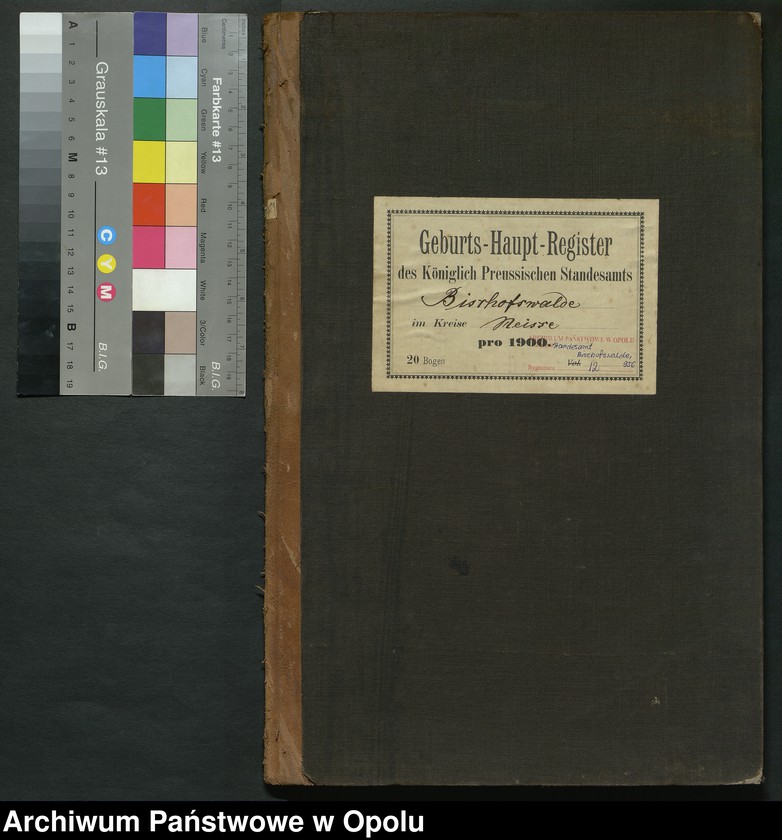 Obraz 3 z jednostki "Geburts-Haupt-Register des Standsamts Bischofswalde pro 1900"
