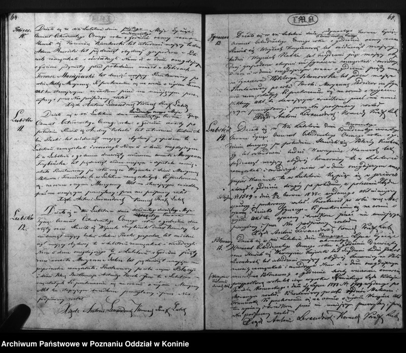 Obraz 19 z jednostki "Duplikat urodzonych, zaślubionych, zmarłych"