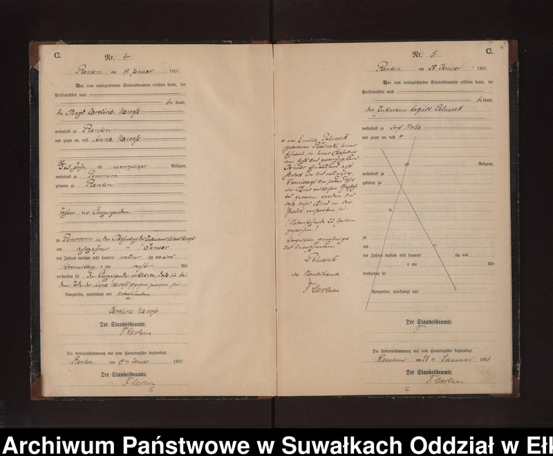 Obraz 7 z jednostki "Sterbe-Neben-Register des Preussischen Standes-Amtes Neuhoff Kreis Loetzen"