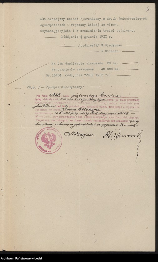 Obraz 8 z jednostki "Sender Biederman i S-ka- wyrób i sprzedaż towarów półwełnianych"