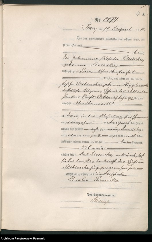 Obraz 12 z jednostki "Księga urodzeń t. IV"