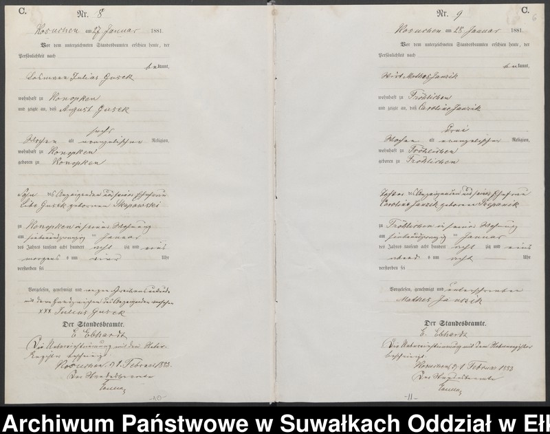 image.from.unit.number "Sterbe-Haupt-Register des Königlichen Preussischen Standes-Amtes Belzonzen Kreis Johannisburg"