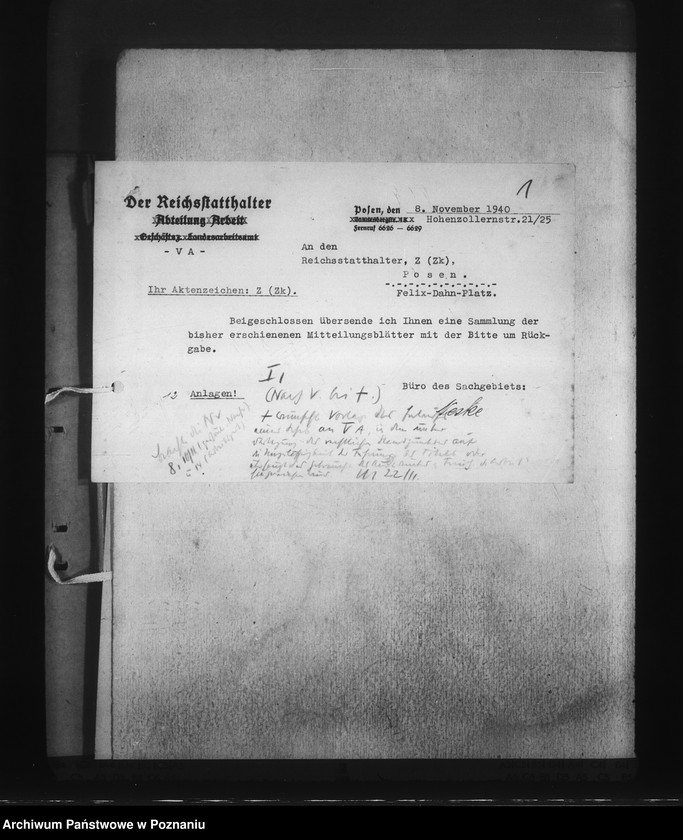 Obraz 5 z jednostki "Aufbau und Zuständigkeit der verschiedenen Verwaltungszweige. Reichstreuhänder der Arbeit"