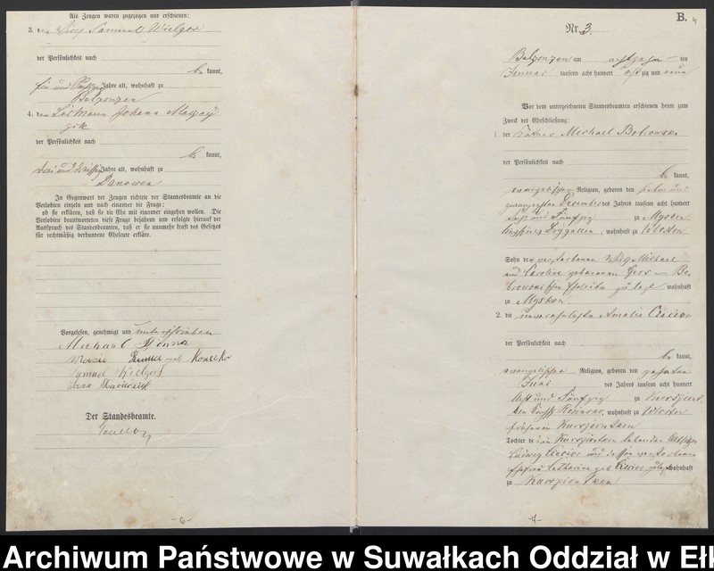 image.from.unit.number "Heiraths-Haupt-Register des Königlichen Preussischen Standes-Amtes Belzonzen Kreis Johannisburg"