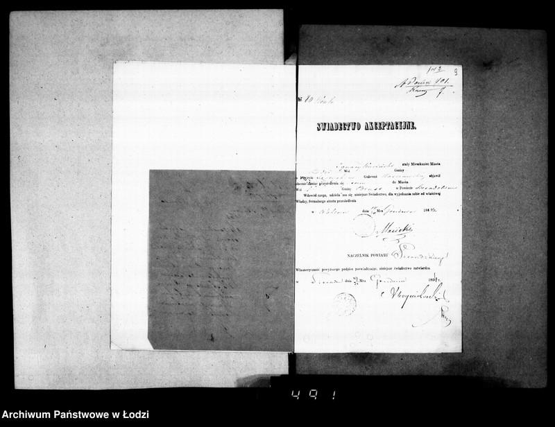 Obraz 10 z jednostki "Akta tyczące się przesiedleń"