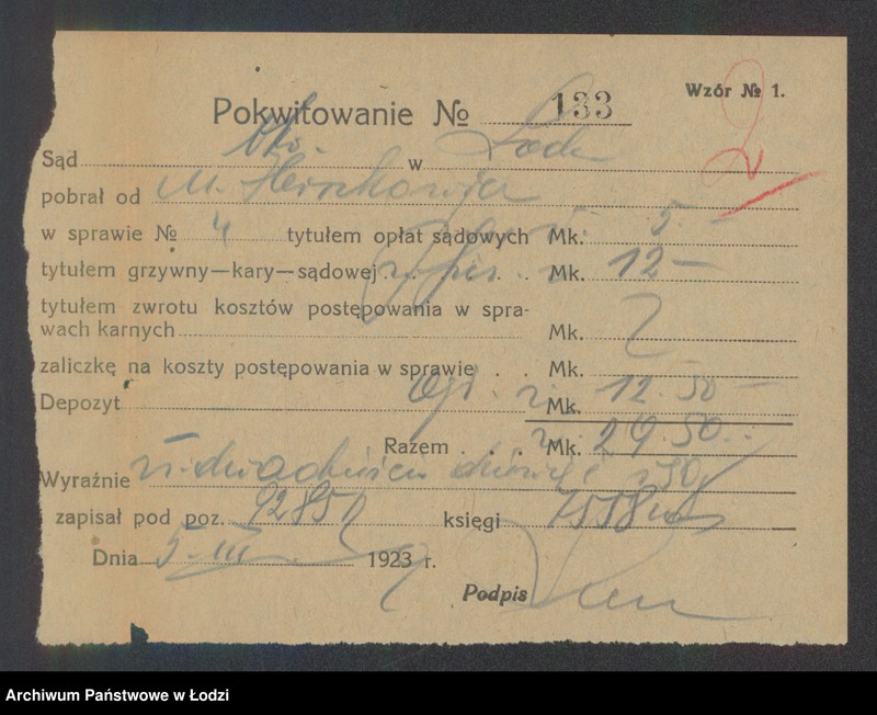 Obraz 4 z jednostki "Mendel Herszkowicz- mechaniczny wyrób manufaktury"