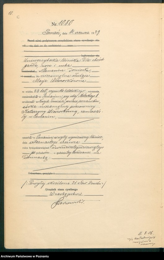 Obraz 12 z jednostki "Księga miejscowa zgonów tom III [Rejestr główny zgonów]"