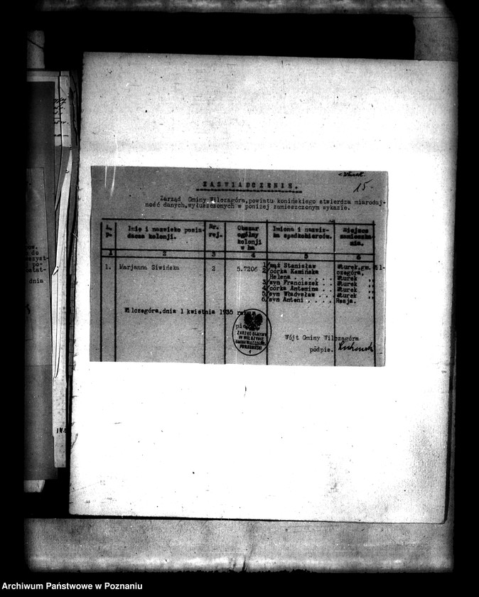 Obraz 19 z jednostki "Zniesienie służebności w osadzie Wilczyn"