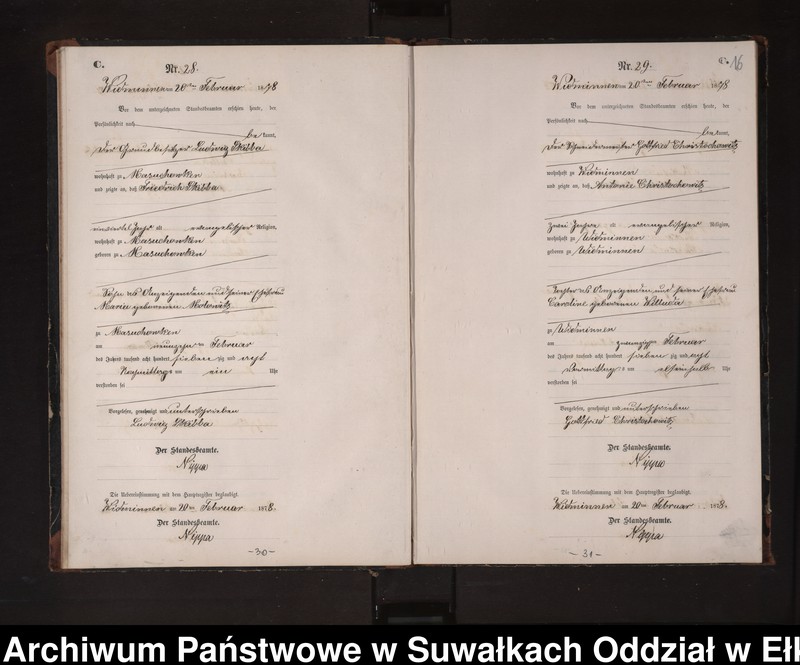 image.from.unit.number "Sterbe-Neben-Register des Preussischen Standes-Amtes Widminnen Kreis Loetzen [Tom I Nr 1-174]"