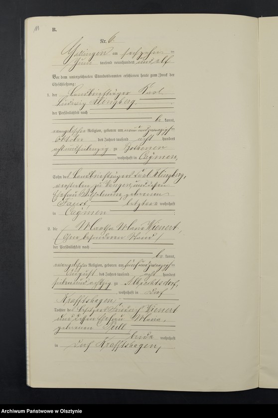 image.from.unit.number "Heiraths-Neben-Register Nr 1 - 18 [ Księga małżeństw - wtóropis ]"