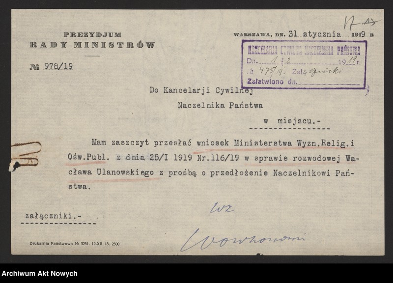 image.from.unit.number "(Reskrypty Naczelnika Państwa dotyczące skrócenia rocznego terminu zapozwu w sprawach rozwodowych rozpatrywanych przez Ewangelicko - Reformowany Sąd Konsystorski)"