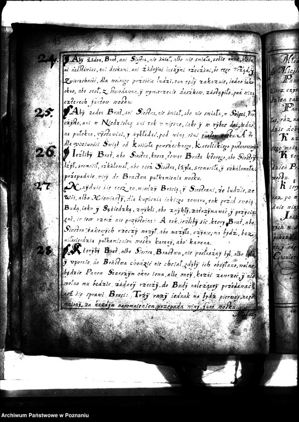 Obraz 18 z jednostki "Or. Rada miasta Poznania nadaje bractwu budniczemu nowy statut, składający się z 35 paragrafów."