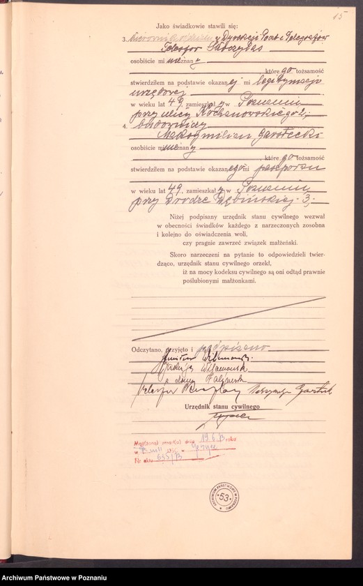 Obraz 17 z jednostki "Księga miejscowa małżeństw tom IV [Rejestr główny małżeństw]"