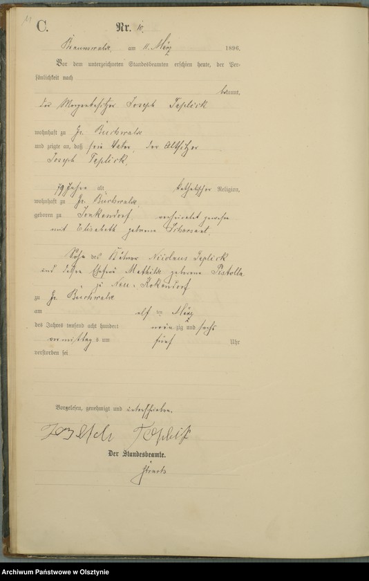 image.from.unit.number "Sterbe-Haupt-Register Nr 1 - 49"