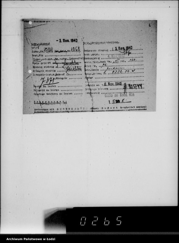 Obraz 10 z jednostki "Aufträge, [Lieferscheinen und Rechnungen] 17811-17860 [Dostawa żywności do Getta]"