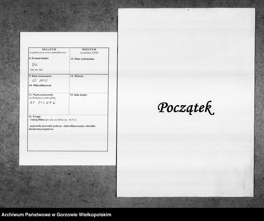 image.from.unit.number "Duplikate der Kirchenbücher von der Parochie Stennewitz: Dühringshof (Bogdaniec), Friedrichsberg (Motylewo), Gennin (Jenin)"
