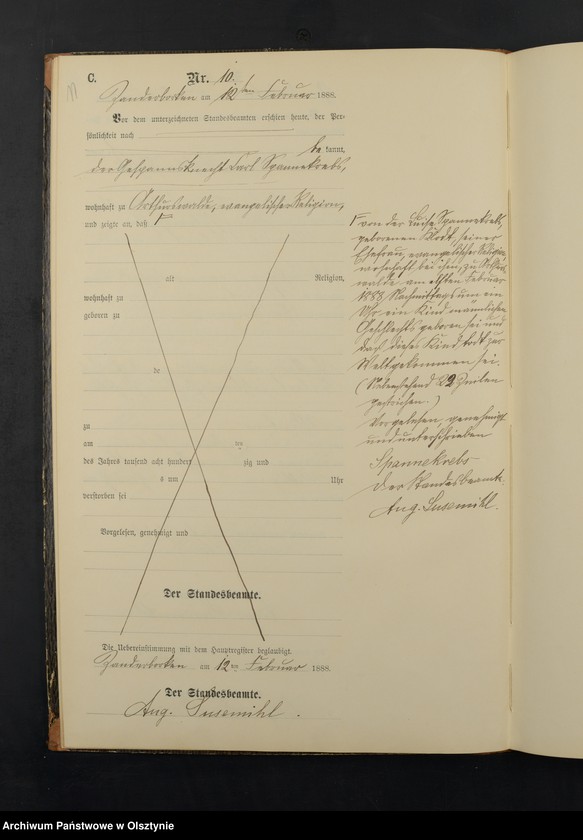 image.from.unit.number "Sterbe-Neben-Register Nr 1 - 85"
