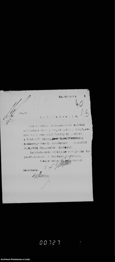 Obraz 17 z jednostki "Zaświadczenia"