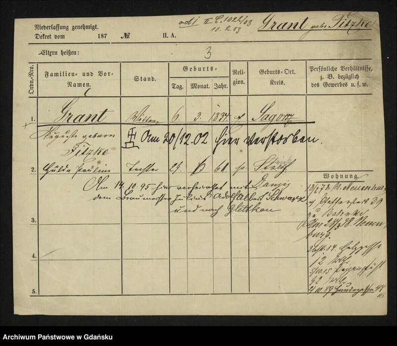 image.from.unit.number "Karty meldunkowe: Grant - Gratzki"