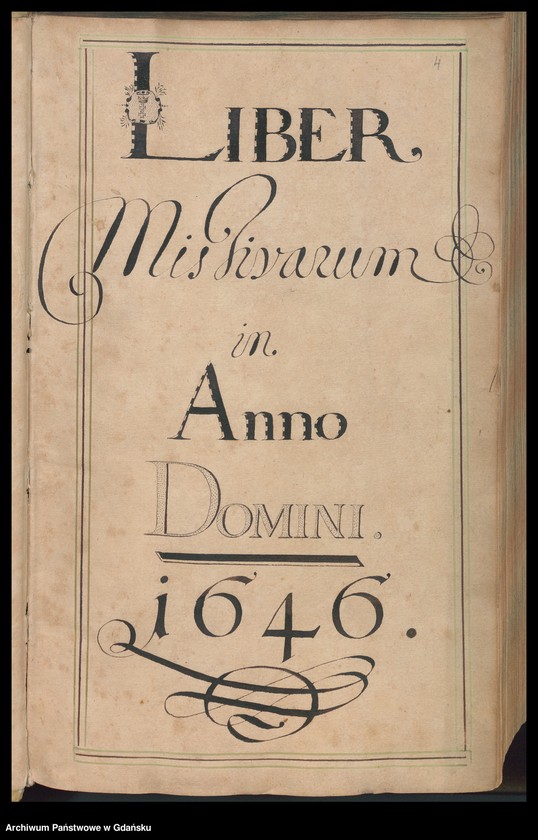Obraz 4 z jednostki "Liber Missivarum in Anno Domini 1646. [Indeks adresatów]. Liber Missivarum in Anno Domini 1647. Index [adresatów]"