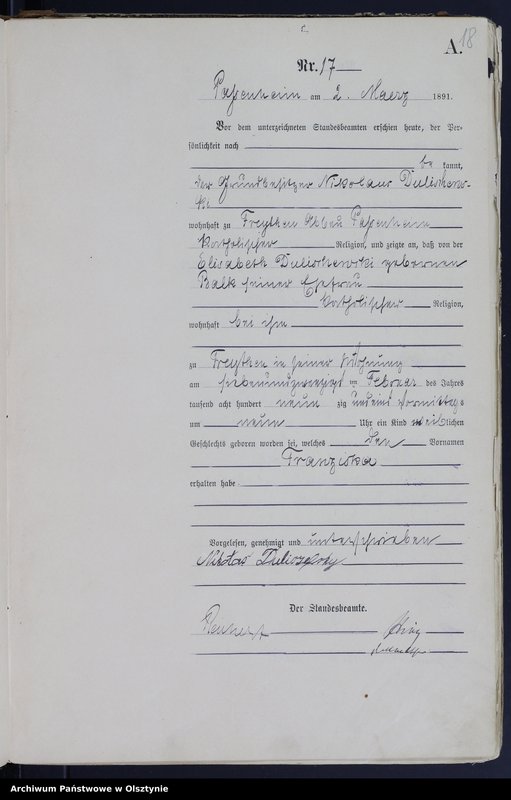 image.from.unit.number "Geburts-Haupt-Register Nr 1 - 88"