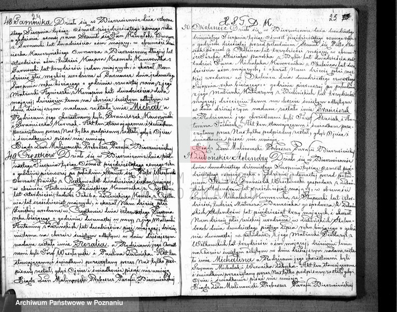 Obraz 14 z jednostki "Akta urodzonych, zaślubionych i zmarłych"