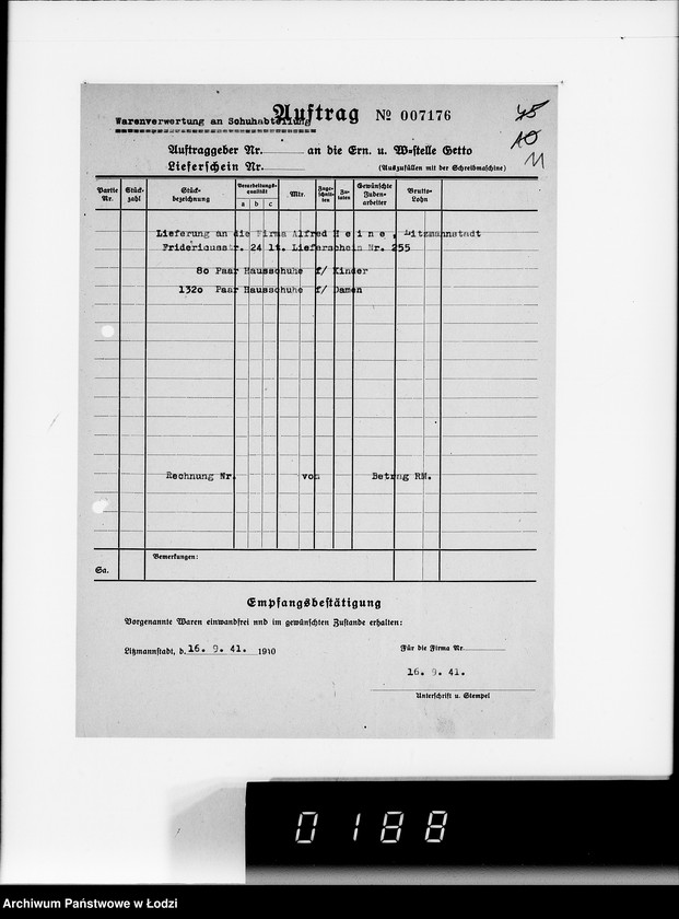Obraz 15 z jednostki "Firma Heine Litzmannstadt.[Zakup obuwia i towarów włókienniczych]"