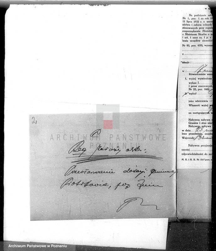 Obraz 6 z jednostki "Przewłaszczenie ziem dotacyjnych w gminie Żar czyn powiatu żnińskiego"