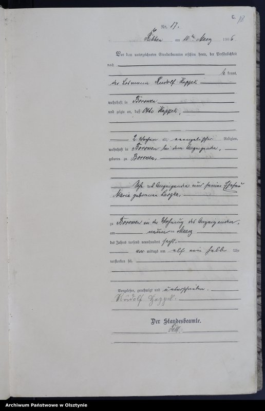 image.from.unit.number "Sterbe-Haupt-Register Nr 1 - 74"