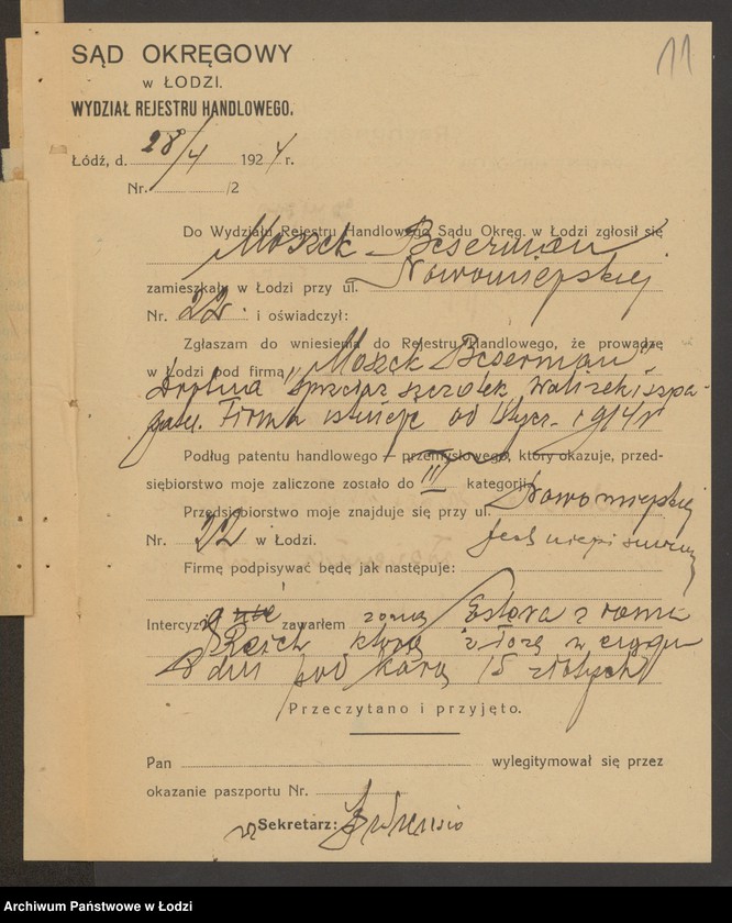 Obraz 13 z jednostki "Moszek Beserman- sprzedaż szczotek, walizek i szpagatów"