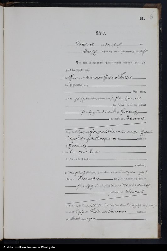 Obraz 8 z jednostki "Heiraths-Neben-Register Nr 1 - 16"