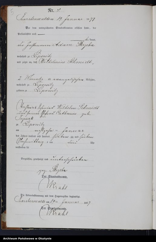 image.from.unit.number "Sterbe-Neben-Register Nr 1 - 162"