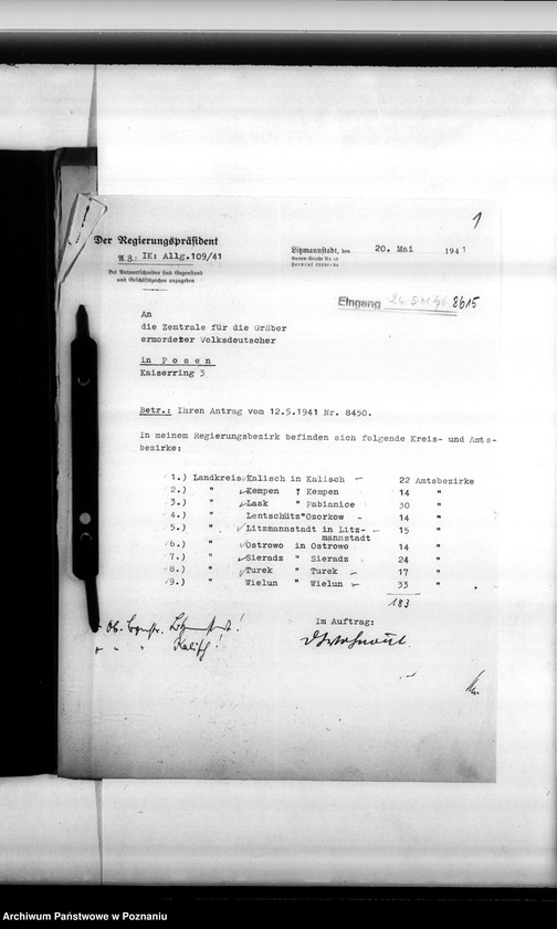 Obraz 5 z jednostki "Verzeichnis von Amtsbezirken"