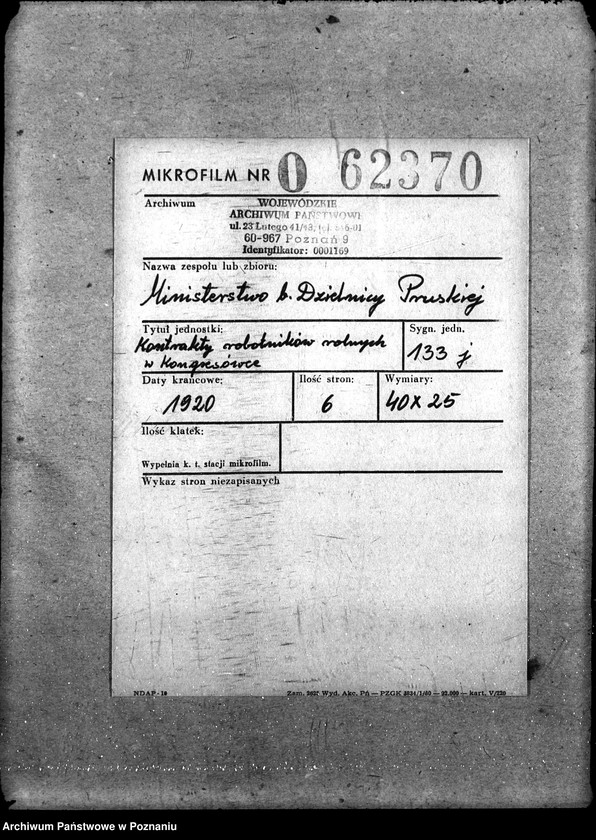 Obraz 2 z jednostki "Kontrakty robotników rolnych w Kongresówce"